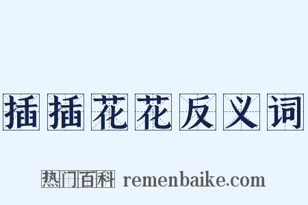 插插花花反义词是什么意思的图片